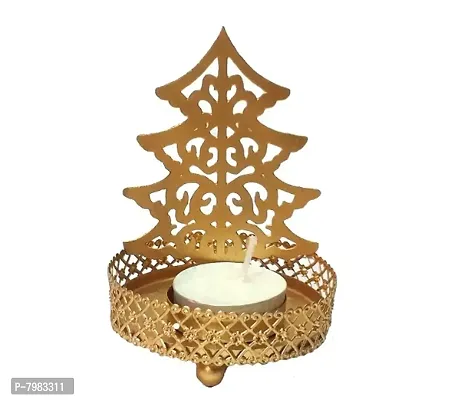 Metal Christmas Tree Shadow Tealight Holder for Home Deacute;cor, Diwali  Festive Decor-thumb2
