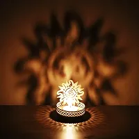 Metal OM-RadhaKrishna combo Shadow Tealight Holder for Home Deacute;cor, Diwali  Festive Decor-thumb4