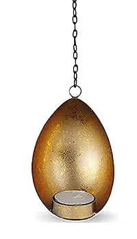Hanging Gold Coconut Tealight Holder for Home Deacute;cor, Diwali  Festive Decor (pack of 1)-thumb4