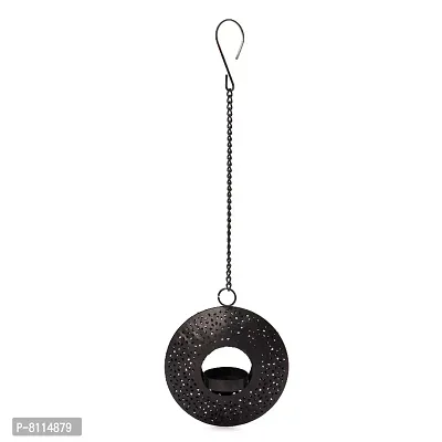 Metal Black-Golden Round Votive Tealight Holder for Home Deacute;cor, Diwali  Festive Decor-thumb2