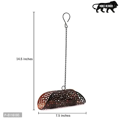 Metal Hanging Jali Votive Tealight Holder for Home Deacute;cor, Diwali  Festive Decor-thumb4