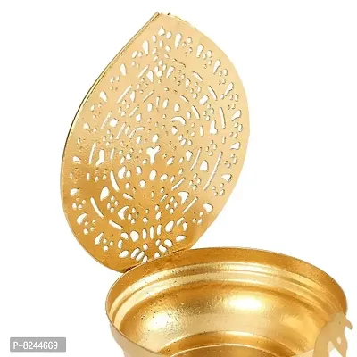 Classy Metal Golden Peacock Diya Votive Tealight Holder for Home Deacute;cor-thumb3