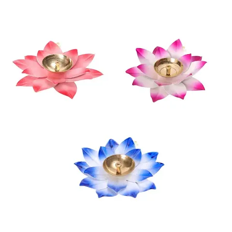 Pack of 3- Lotus Diya