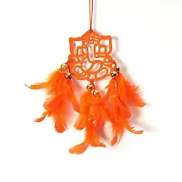 Dream catcher Feather Wall Hanging and Car Hanging Decorative with Orange Feather-thumb4