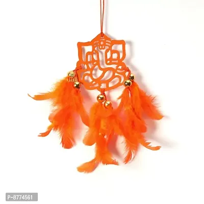 Dream catcher Feather Wall Hanging and Car Hanging Decorative with Orange Feather-thumb5