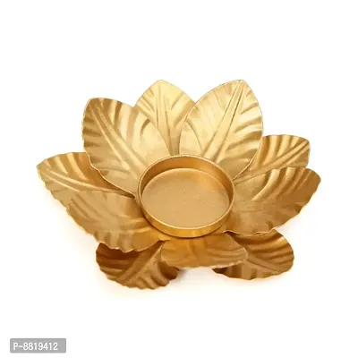 Lotus Brass Candle Holder Festive Deacute;cor (Pack of 2)-thumb2