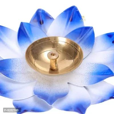 Lotus Brass Kamal Patti Akhand Diya for Home Decor, Diwali  Festive Decor (pack of 1)-thumb4