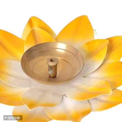 Lotus Brass Kamal Patti Akhand Diya for Home Decor, Diwali  Festive Decor (pack of 1)-thumb4