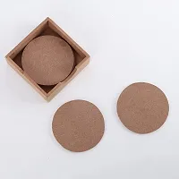 MDF DIY Round Coasters with case MDF Plain Wooden Coasters for Painting Art Work  Decoration-thumb2