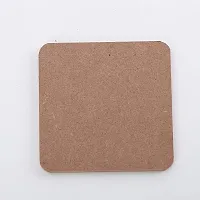 MDF DIY 10x9 inch Tray with 6 Square Coaster MDF Plain Wooden Coasters for Painting Art Work  Decoration-thumb3