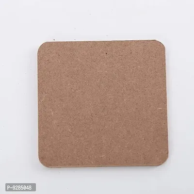 MDF DIY 10x9 inch Tray with 6 Square Coaster MDF Plain Wooden Coasters for Painting Art Work  Decoration-thumb4