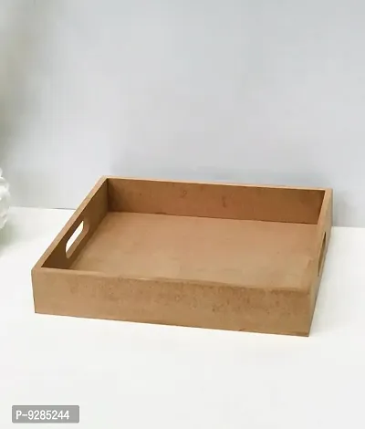 DIY Tray in MDF (10in by 9 in)| Tray for Painting Wood Sheet Craft, Decoupage, Art Work  Decoration-thumb3