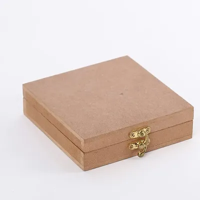 DIY MDF Box Craft - Plain MDF Wood Blank Rectangular Box for Painting, Wooden Sheet Craft, Decoupage, Art Work  Decoration