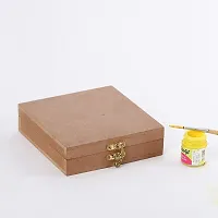DIY MDF Box Craft - Plain MDF Wood Blank Rectangular Box for Painting, Wooden Sheet Craft, Decoupage, Art Work  Decoration-thumb2