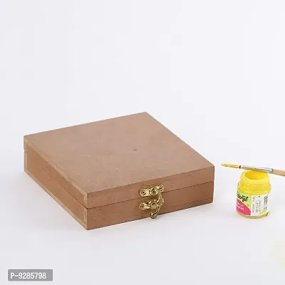 DIY MDF Box Craft - Plain MDF Wood Blank Rectangular Box for Painting, Wooden Sheet Craft, Decoupage, Art Work  Decoration-thumb3