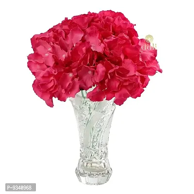 Artificial Flowers Bunch Rani Pink Color Hydrangea Bunch for Home Decoration