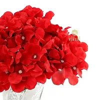 Artificial Flower Bouquet Red Color Hydrangea Bunch for Home Decoration-thumb2