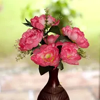 Artificial Flowers Bunch Baby Pink Color Poppy Rose Bunch for Home Decoration-thumb1