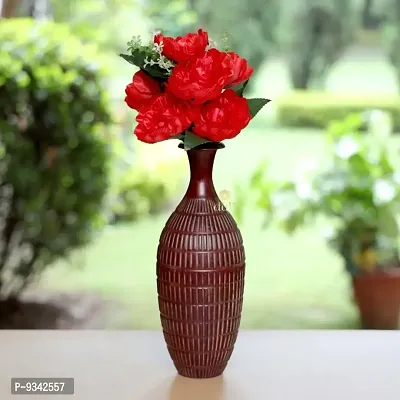 Artificial Flowers Bunch Red Color Poppy Rose Bunch for Home Decoration