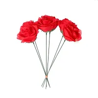 Artificial Red Rose Flower Bunch for Home, Garden, Table Decoration-thumb2