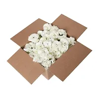 Artificial Loose White Carnation 25 Pcs for Home, Table, Pooja, festive  Events Decoration Flowers-thumb3