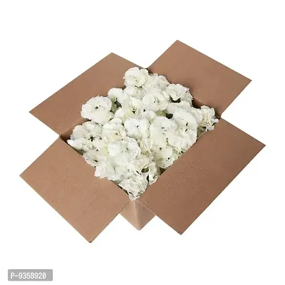 Artificial Loose White Carnation 50 Pcs for Home, Table, Pooja, festive  Events Decoration Flowers-thumb2