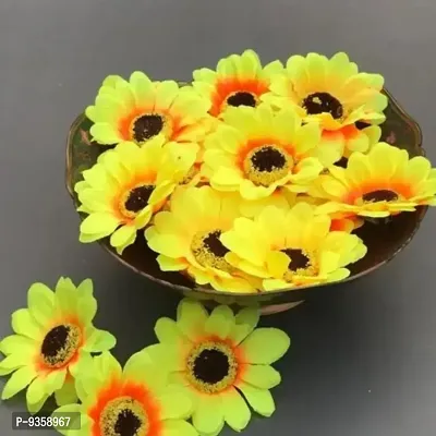 Artificial Loose Sunflower 25 Pcs for Home, Table, Pooja, festive Events Decoration Flowers-thumb0