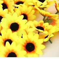 Artificial Loose Sunflower 25 Pcs for Home, Table, Pooja, festive Events Decoration Flowers-thumb1