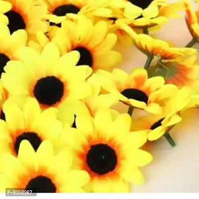 Artificial Loose Sunflower 25 Pcs for Home, Table, Pooja, festive Events Decoration Flowers-thumb2