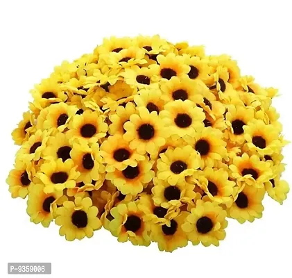 Artificial Loose Sunflower 50 Pcs for Home, Table, Pooja, festive Events Decoration Flowers-thumb0