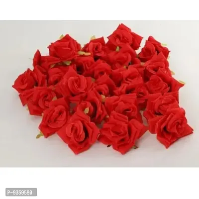 Artificial Loose Red Rose 25 Pcs for Home, Table, Pooja, festive Events Decoration Flowers-thumb2
