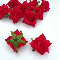 Artificial Loose Red Rose 25 Pcs for Home, Table, Pooja, festive Events Decoration Flowers-thumb2