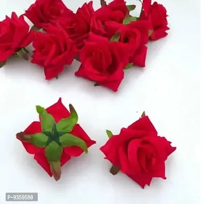Artificial Loose Red Rose 25 Pcs for Home, Table, Pooja, festive Events Decoration Flowers-thumb3