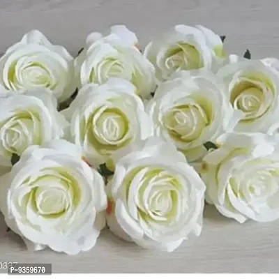 Artificial Loose White Rose 25 Pcs for Home, Table, Pooja, festive Events Decoration Flowers-thumb0