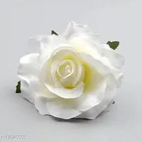 Artificial Loose White Rose 25 Pcs for Home, Table, Pooja, festive Events Decoration Flowers-thumb1