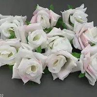 Artificial Loose White Rose 25 Pcs for Home, Table, Pooja, festive Events Decoration Flowers-thumb2