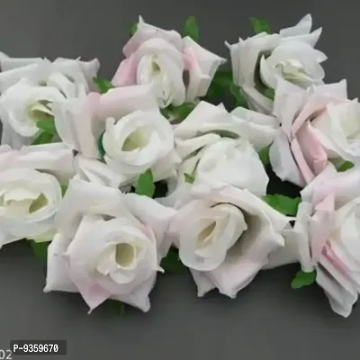 Artificial Loose White Rose 25 Pcs for Home, Table, Pooja, festive Events Decoration Flowers-thumb3