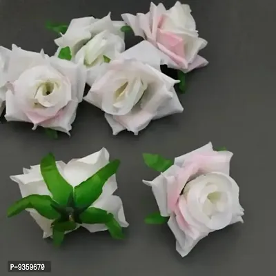 Artificial Loose White Rose 25 Pcs for Home, Table, Pooja, festive Events Decoration Flowers-thumb4