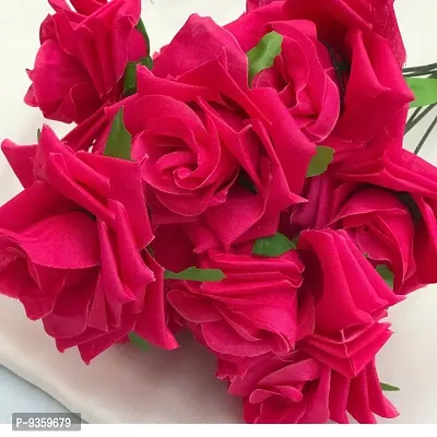 Artificial Loose Rani Pink Rose 50 Pcs for Home, Table, Pooja, festive Events Decoration Flowers