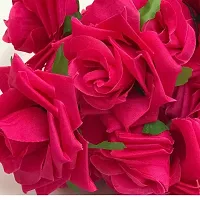 Artificial Loose Rani Pink Rose 50 Pcs for Home, Table, Pooja, festive Events Decoration Flowers-thumb3