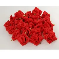 Artificial Loose Red Rose 50 Pcs for Home, Table, Pooja, festive Events Decoration Flowers-thumb1