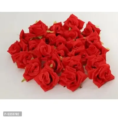 Artificial Loose Red Rose 50 Pcs for Home, Table, Pooja, festive Events Decoration Flowers-thumb2