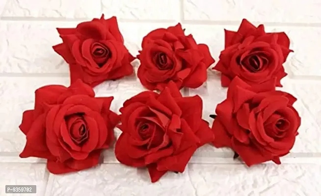 Artificial Loose Red Rose 50 Pcs for Home, Table, Pooja, festive Events Decoration Flowers-thumb3