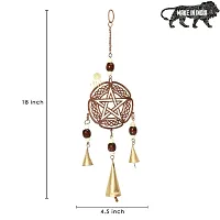 Metal Windchime Buddha Latkan Wall Hanging, Feng Shui, Positive Vibes, Diwali Decor (packof2)-thumb4