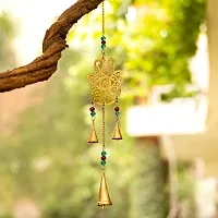 Metal Windchime Bird House Latkan Wall Hanging, Feng Shui, Positive Vibes, Diwali Decor (packof2)-thumb1