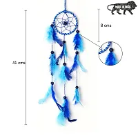 Dreamcatcher Jumbo Combo Handmade Pack of 4 Dreamcatchers for Bedrooms Office Balcony Outdoors Garden Car Hanging,Dreamkacher (BigSmallDCcombo: Blue-LightBluec4)-thumb2