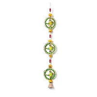 DULI Traditional Handmade 3 Tier Parrot Latkan Wall Hanging Toran for Diwali Decoration (Pack of 5)-thumb2