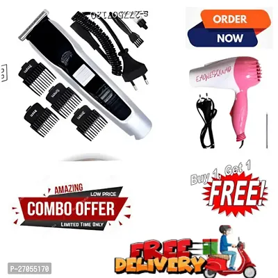 COMBO OFFER Hair Trimmer for Men 538 Style Trimmer, Professional Hair Clipper, Adjustable Blade Clipper, Hair Trimmer DRYER 1290 BOTH FOR MEN AND WOMEN UNISEX DRYER HOT AIR