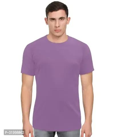 Stylish Polyester Solid T-Shirt for Men-thumb0