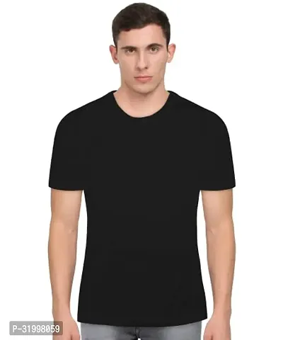 Stylish Polyester Solid T-Shirt for Men-thumb0